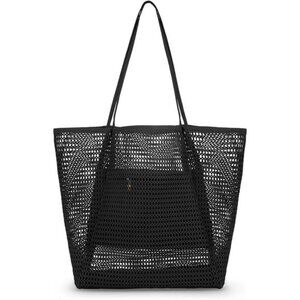 Large Mesh Beach Tote Bag – Waterproof & Foldable with Zippered Pocket